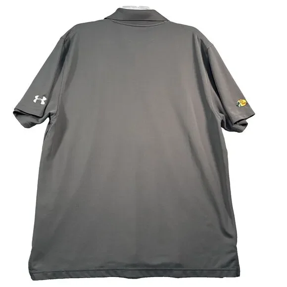 Under Armour Bass Pro Shop Polo Shirt Men's XL Heatgear Loose Tracker Boats Gray - Picture 2 of 9